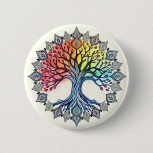 Macaron Rond 5 Cm Tree of Life