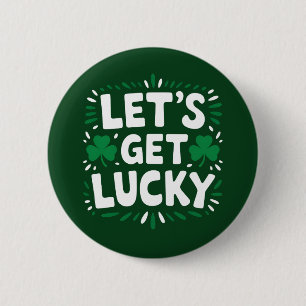 Macaron Rond 5 Cm Trèfle Chanceux Drôle de Fête de la Saint-Patrick
