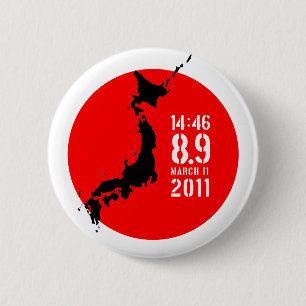 Macaron Rond 5 Cm Tremblement de terre du Japon