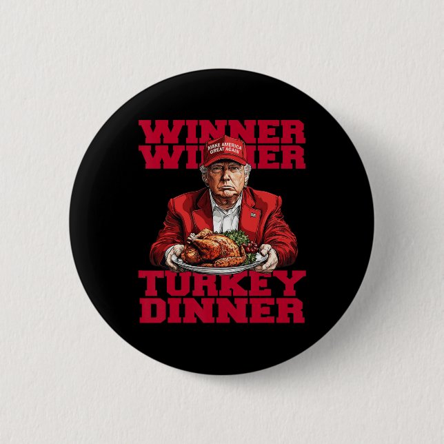 Macaron Rond 5 Cm Trending Humour Trump Gagnant Turquie Dinnerth (Devant)
