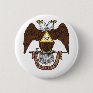 Macaron Rond 5 Cm trente-deuxième Brun écossais Eagle de rite de