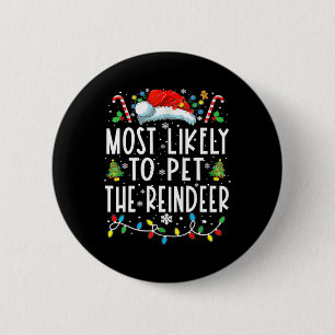 Macaron Rond 5 Cm Très Probable De Pet La Famille De Noël Reindeer M