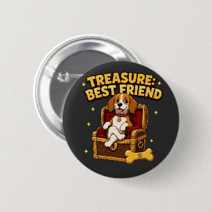 Macaron Rond 5 Cm Trésor Meilleur Ami Beagle Chien