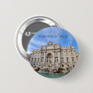 Macaron Rond 5 Cm Trevi Fontaine Rome Italie Vacances Panorama