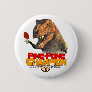 Macaron Rond 5 Cm TRex : Champion de ping-pong