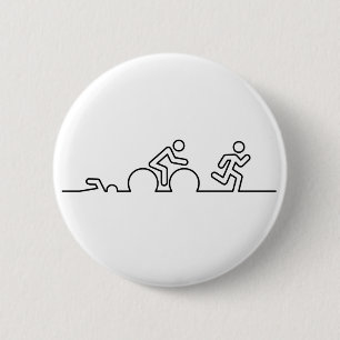 Macaron Rond 5 Cm Triathlon. Natation, cyclisme et course.