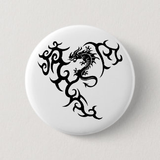 Macaron Rond 5 Cm Tribal avec Dragon