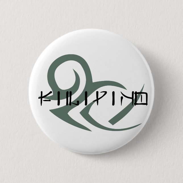 Macaron Rond 5 Cm Tribal philippin (Devant)