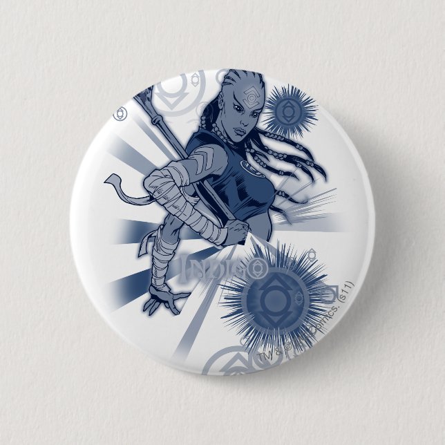 Macaron Rond 5 Cm Tribu 10 d'indigo (Devant)