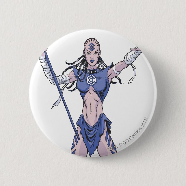 Macaron Rond 5 Cm Tribu 4 d'indigo (Devant)