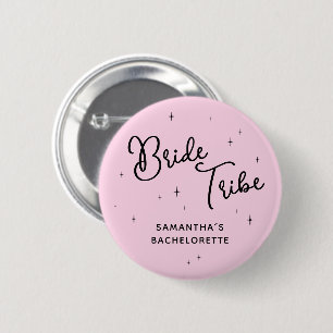 Macaron Rond 5 Cm Tribu de mariée rose dernier rodéo enterrement de