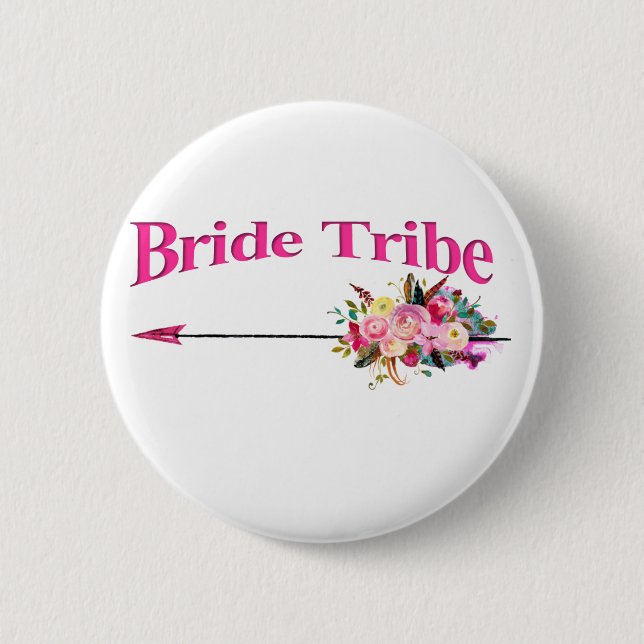 Macaron Rond 5 Cm tribu des Boho Bride (Devant)