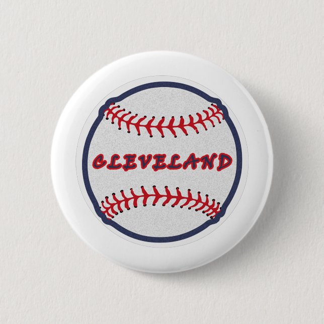 Macaron Rond 5 Cm Tribu indienne de Cleveland Hometown pour les fans (Devant)