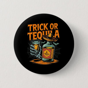 Macaron Rond 5 Cm Trick or Barman Hommes Femmes Halloween Drôle