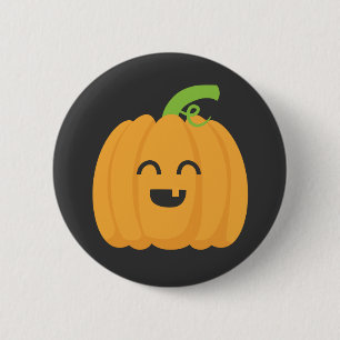 Macaron Rond 5 Cm Trick or Treat avec une citrouille mignonne pour H