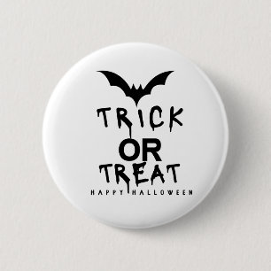 Macaron Rond 5 Cm Trick ou traiter Halloween Citrouille Funny