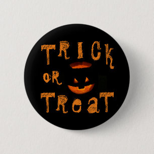 Macaron Rond 5 Cm Trick ou Treat Citrouille