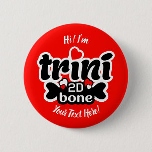 Macaron Rond 5 Cm Trini 2D Bone
