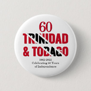 Macaron Rond 5 Cm TRINIDAD 60e anniversaire de l'indépendance