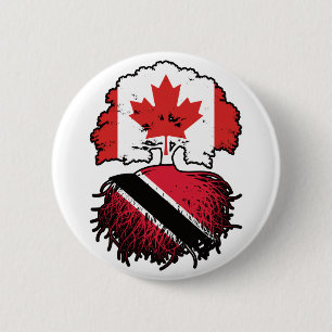 Macaron Rond 5 Cm Trinidad et Tobago Trinidadien Canadien Canada