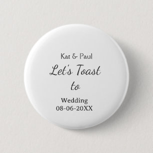 Macaron Rond 5 Cm Trinquons au mariage nom date couple simple