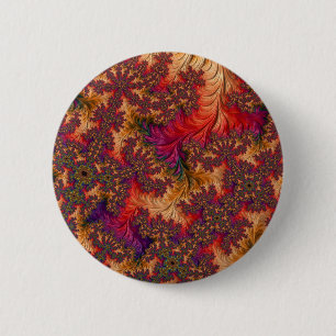 Macaron Rond 5 Cm Tripant Branches Abstraites Dazzlantes Fractales