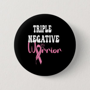 Macaron Rond 5 Cm Triple Guerrier Négatif Cancer Survivant Le sein p