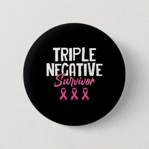 Macaron Rond 5 Cm Triple survivant négatif Sensibilisation au cancer