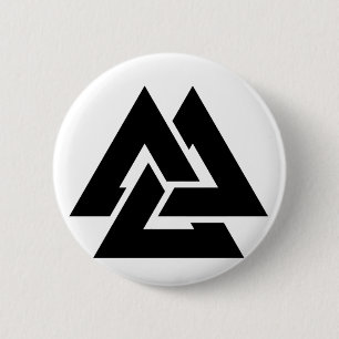 Macaron Rond 5 Cm Triquetra de symbole de Valknut