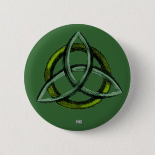 Macaron Rond 5 Cm Triquetra (vert)