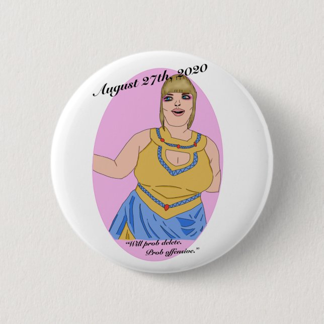 Macaron Rond 5 Cm Trisha Paytas King Tut (Devant)