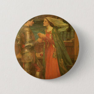 Macaron Rond 5 Cm Tristan et Isolde par John William Waterhouse
