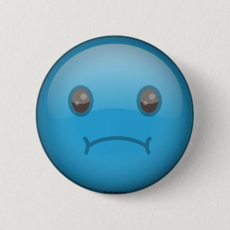 Macaron Rond 5 Cm Triste bleu