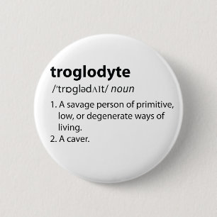 Macaron Rond 5 Cm Troglodyte - Drôle de définition spéléologie spélé