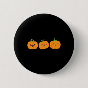 Macaron Rond 5 Cm Trois citrouilles mignons pour enfants halloween e