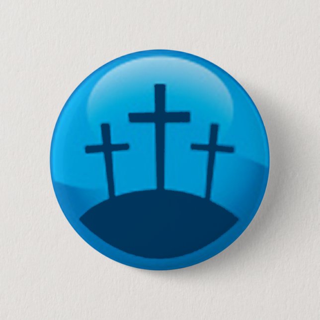 Macaron Rond 5 Cm trois croix (Devant)