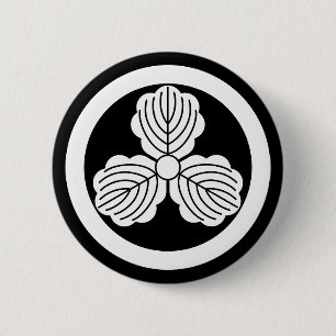 Macaron Rond 5 Cm Trois feuilles de chêne(1) en cercle