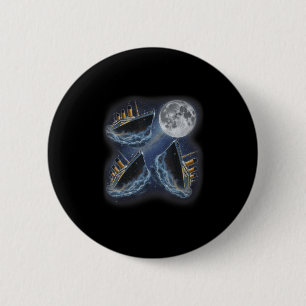 Macaron Rond 5 Cm Trois Rms Titanic Lune 3 Hurlement à la Lune Drôle