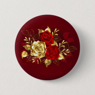 Macaron Rond 5 Cm Trois Roses de bijoux