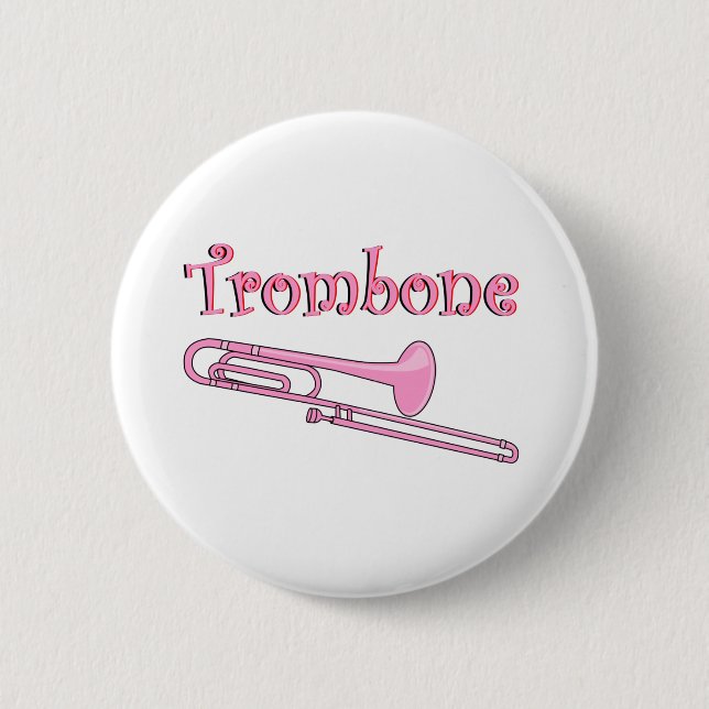 Macaron Rond 5 Cm Trombone rose (Devant)