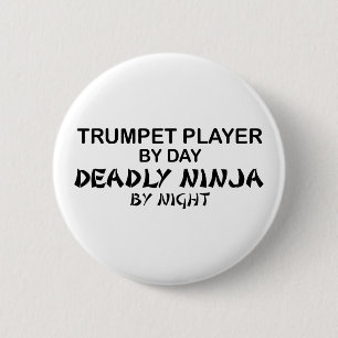 Macaron Rond 5 Cm Trompette Ninja mortel par nuit