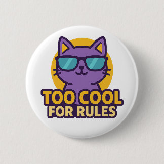 Macaron Rond 5 Cm Trop Cool pour les règles Bouton animal de dessin