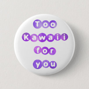 Macaron Rond 5 Cm Trop Kawaii pour vous bouton