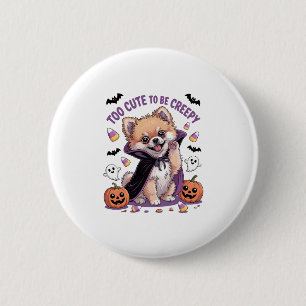 Macaron Rond 5 Cm Trop mignon pour être Déplaisant Halloween Tee PNG