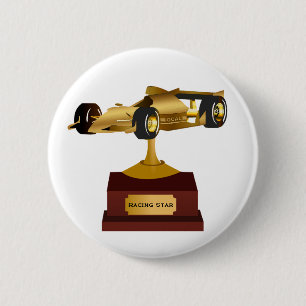 Macaron Rond 5 Cm Trophée de voiture Golden Race