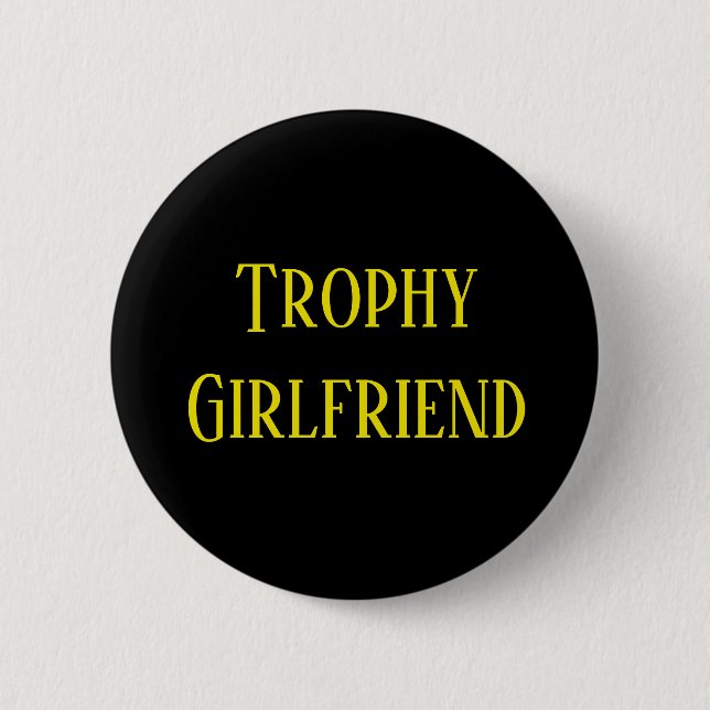 Macaron Rond 5 Cm Trophée Petite amie Noël Bouton cadeau de Noël (Devant)