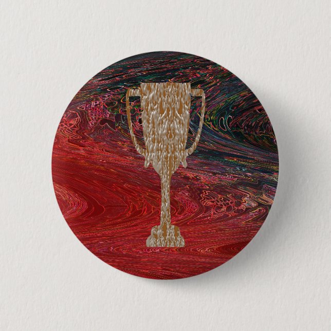 Macaron Rond 5 Cm TROPHIE D'Or : Célébration de récompense (Devant)