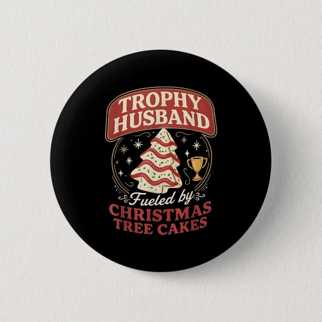 Macaron Rond 5 Cm Trophy Husband Fueled By Christmas Tree Cakes Funn (Devant)