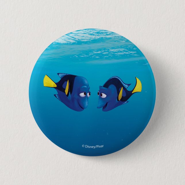 Macaron Rond 5 Cm Trouver Dory | Jenny & Charlie (Devant)