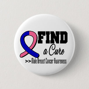 Macaron Rond 5 Cm Trouvez une conscience masculine de cancer du sein